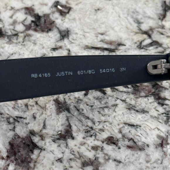 Ray Ban Justin RB4165 Black Polarized Sunglasses Made in Italy - Picture 4 of 5